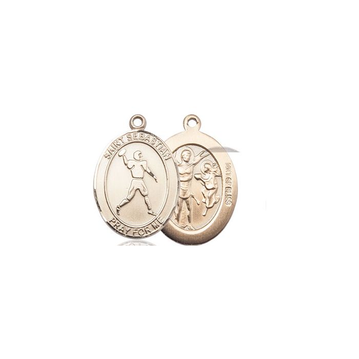 St. Sebastian-Football Medium Pendant