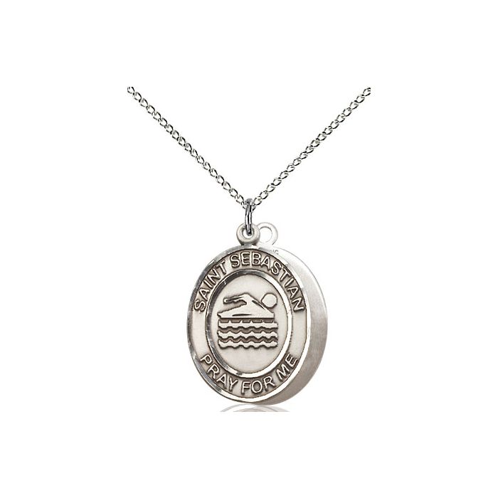 St. Sebastian-Swimming Medium Pendant