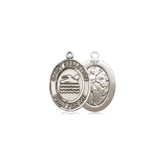 St. Sebastian-Swimming Medium Pendant