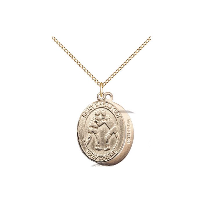 St. Sebastian-Wrestling Medium Pendant
