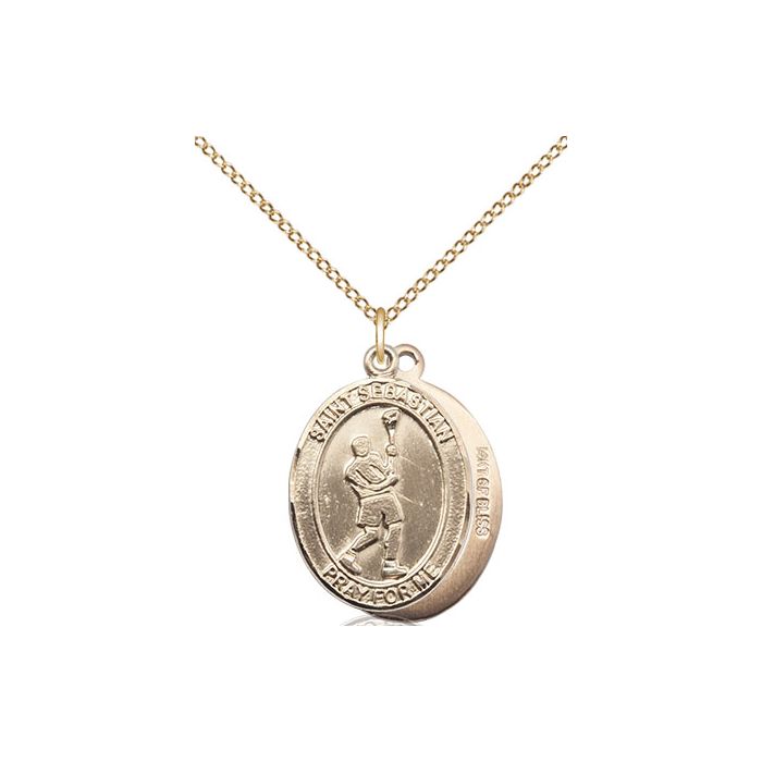 St. Sebastian-Lacrosse Medium Pendant