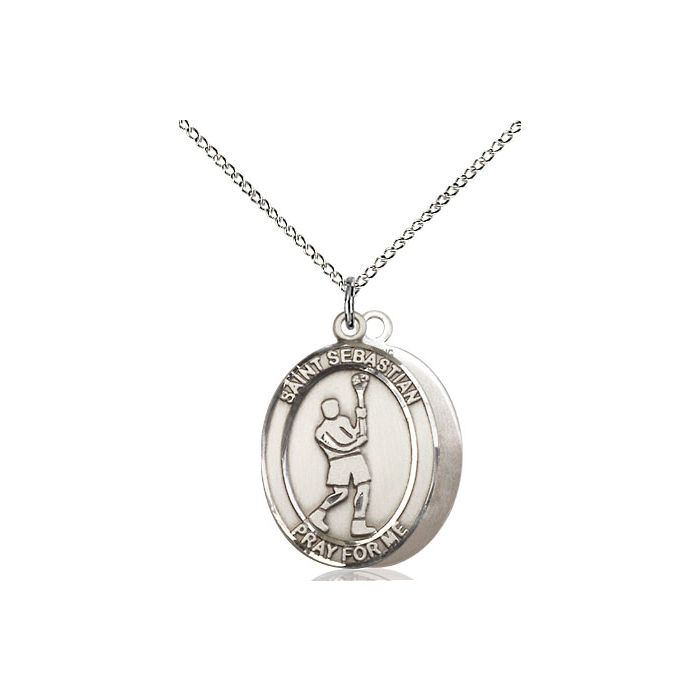 St. Sebastian-Lacrosse Medium Pendant