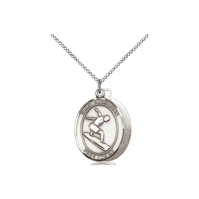 St. Sebastian-Surfing Medium Pendant