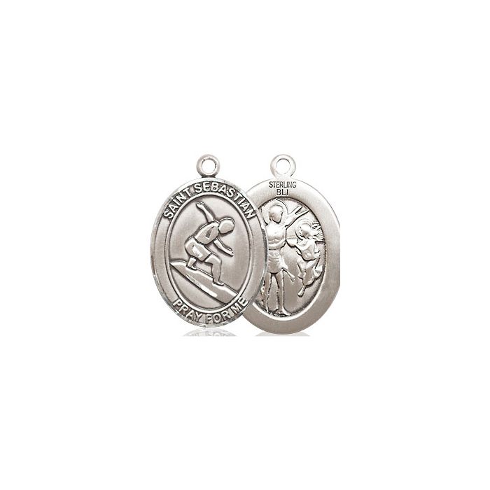 St. Sebastian-Surfing Medium Pendant