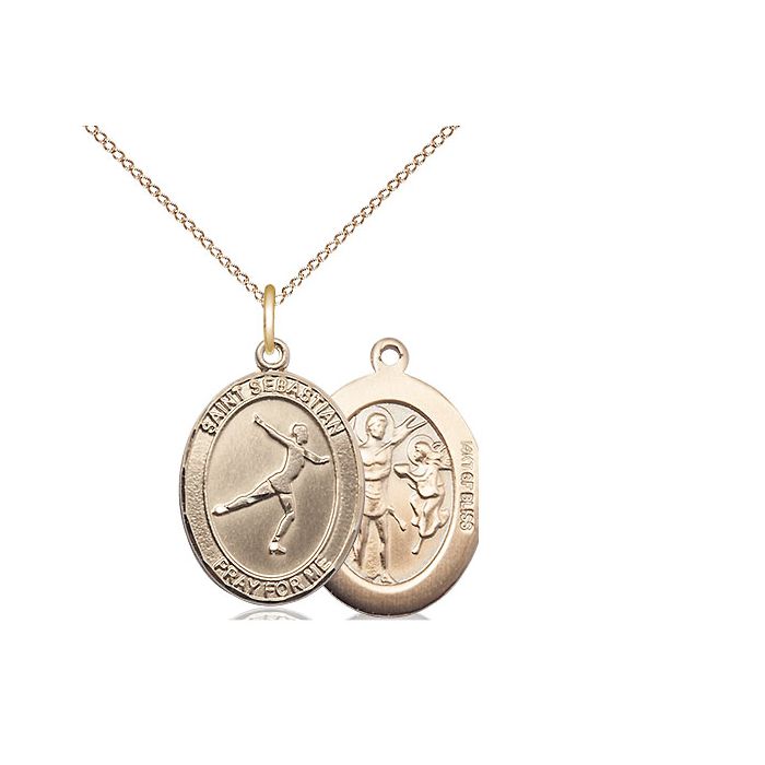 St. Sebastian-Figure Skating Medium Pendant