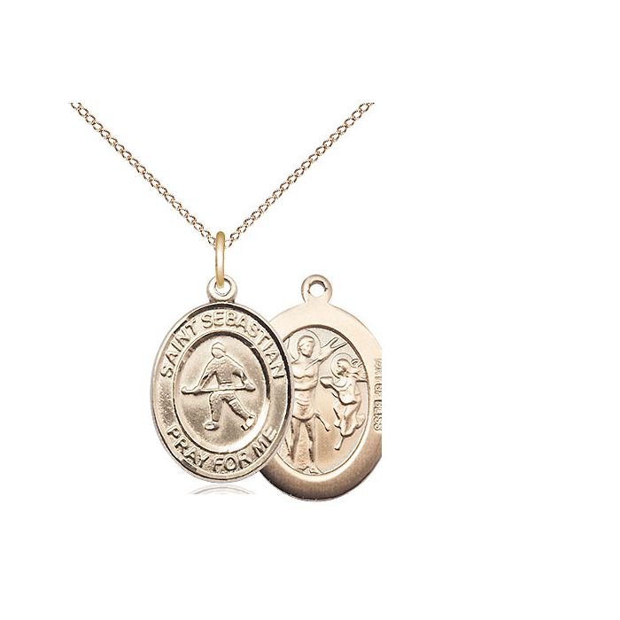 St. Sebastian-Field Hockey Medium Pendant