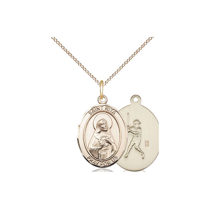 St. Rita - Baseball Medium Pendant