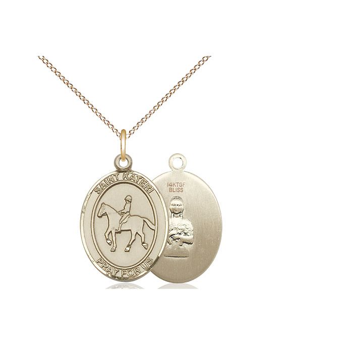 St. Kateri - Equestrian Medium Pendant