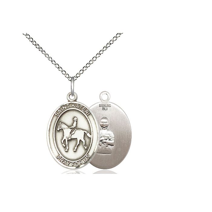 St. Kateri - Equestrian Medium Pendant