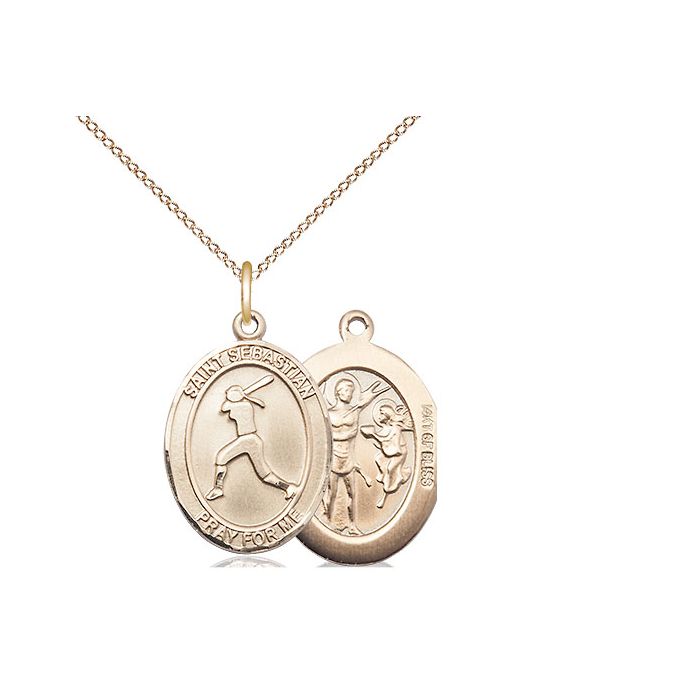 St. Sebastian - Softball Medium Pendant