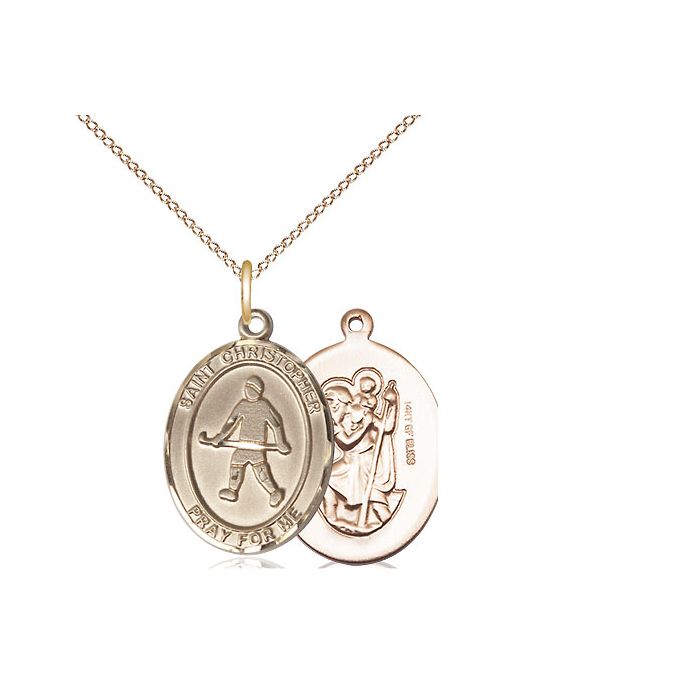 St. Christopher - Field Hockey Medium Pendant