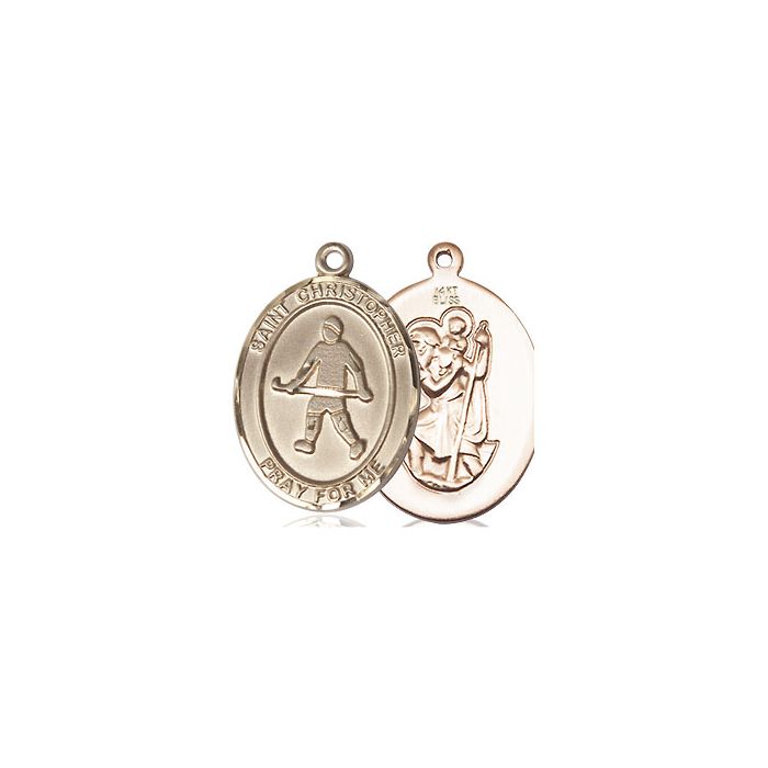 St. Christopher - Field Hockey Medium Pendant
