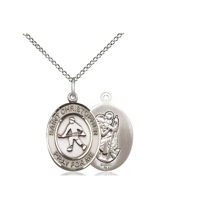 St. Christopher - Field Hockey Medium Pendant