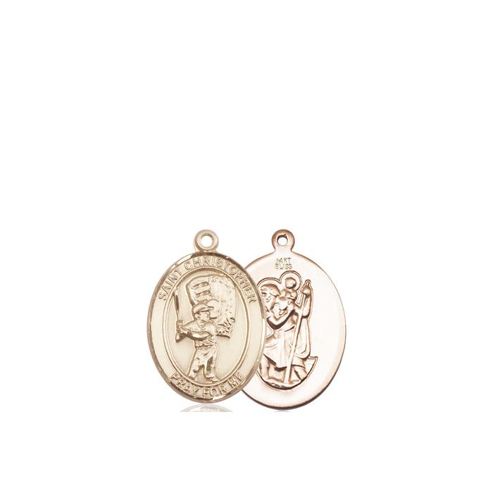 St. Christopher-Baseball Medium Pendant