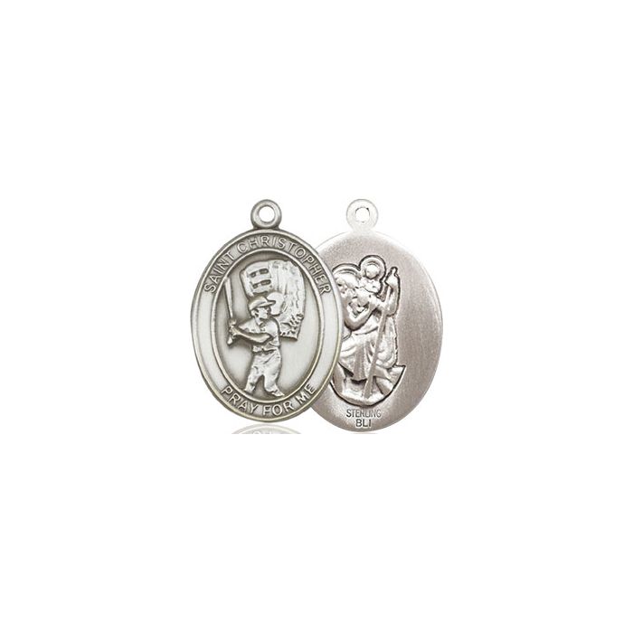 St. Christopher-Baseball Medium Pendant