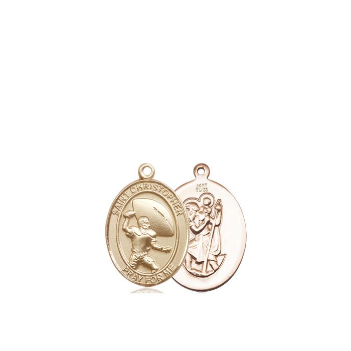 St. Christpher - Football Medium Pendant