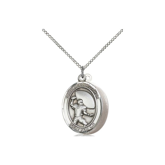 St. Christpher - Football Medium Pendant