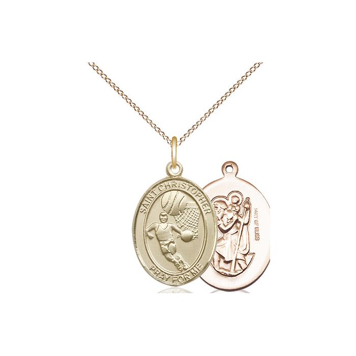 St. Christopher-Basketball Medium Pendant