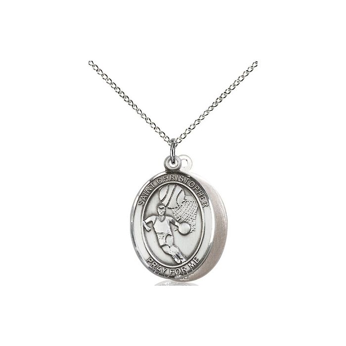 St. Christopher-Basketball Medium Pendant