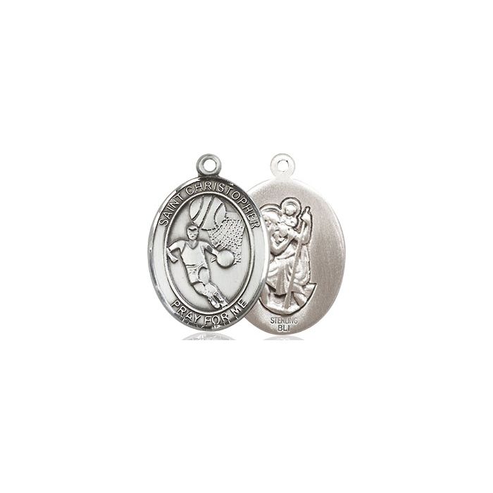 St. Christopher-Basketball Medium Pendant
