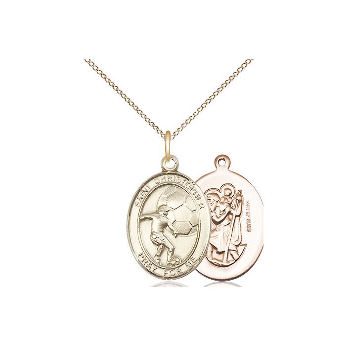 St. Christopher-Soccer Medium Pendant