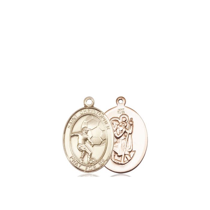 St. Christopher-Soccer Medium Pendant