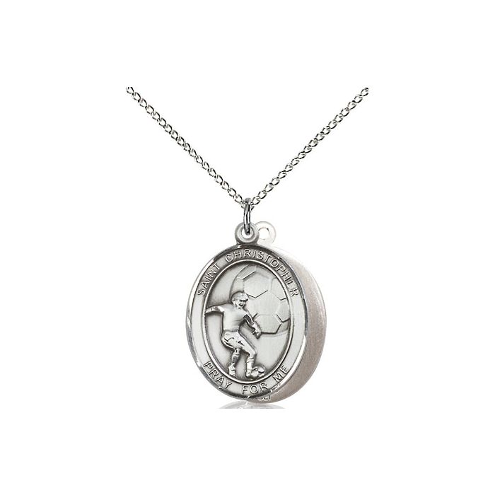 St. Christopher-Soccer Medium Pendant