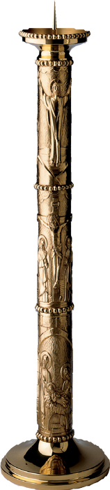 Deeply Tooled Paschal Candlestick