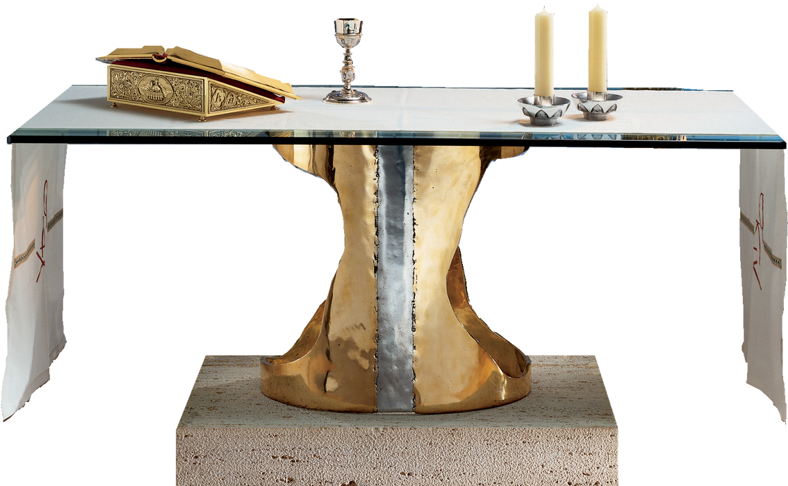 Bronze and Aluminum and Marble Pedestal