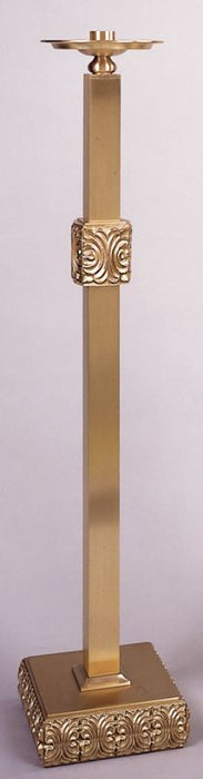 9725 Series Fixed - Processional Candlestick in High Relief Bronze Finish