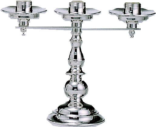 Classic clear lacquer Three Light Candlesticks