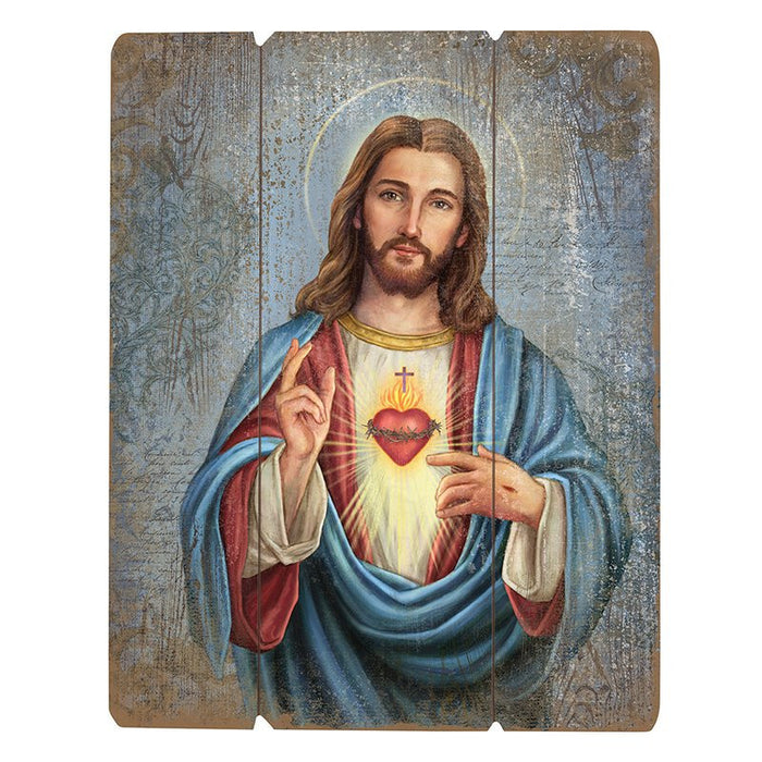 Adams:  Sacred Heart Wood Pallet Sign