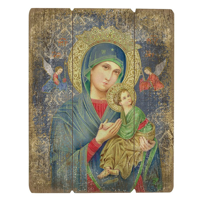 Our Lady of Perpetual Help Wood Pallet Sign
