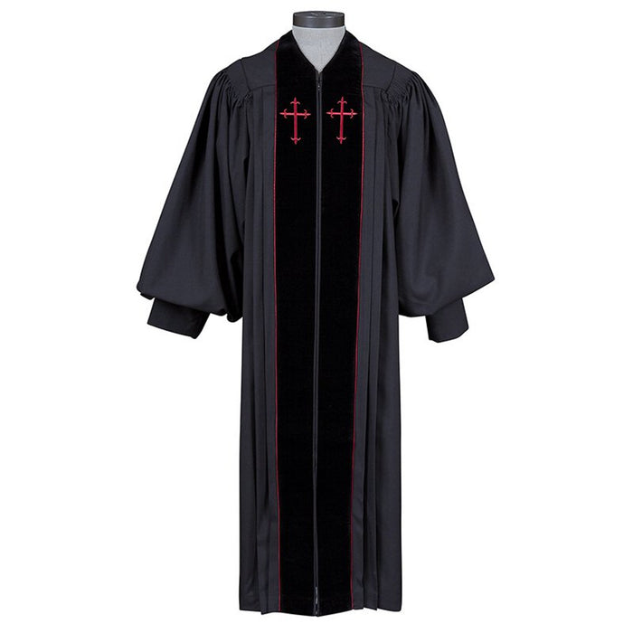 Murphy "Tudor" Pulpit Robe With Embroidered Crosses
