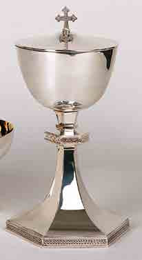 Hexagon Base Chalice and Dish Paten