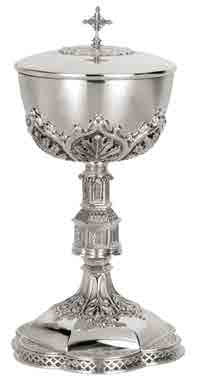 Silver Gothic Chalice With Open Filigree On Base
