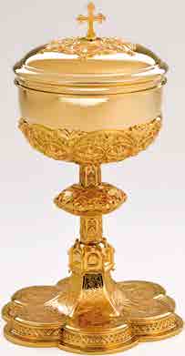 Chalice with Gothic Ornamentation & Six Medallions