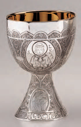 Celtic Evangelists Open Ciboria, Chalice & Paten