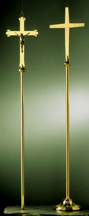 Brass Processional Crucifix