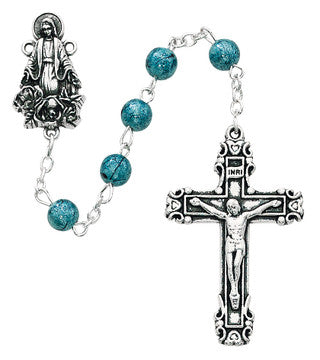 BLUE MIRACULOUS ROSARY
