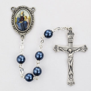 7MM BLUE ST ANNE ROSARY
