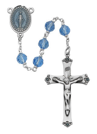 7MM BLUE TINCUT ROSARY