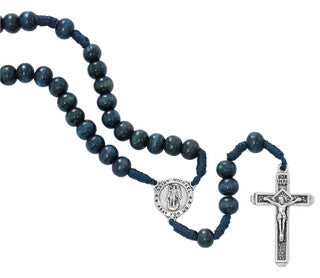 7MM BLUE CORD ST MICHAEL ROSARY
