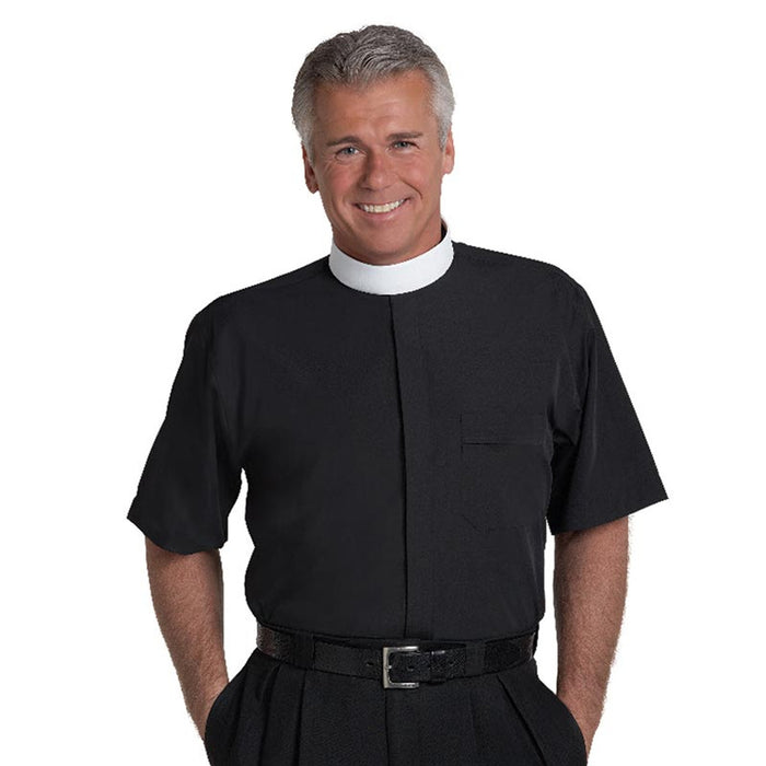 Men's Murphy Short Sleeve Banded Collar Clergy Shirt