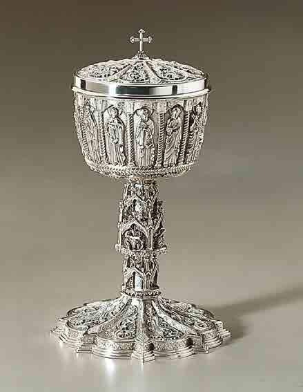 Sterling Silver John Paul II Gothic Open Ciborium