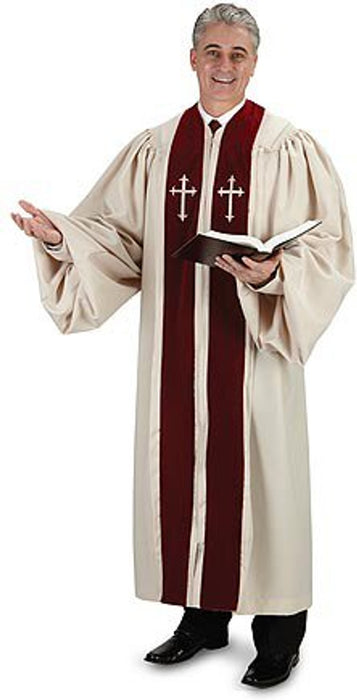 Murphy "Tudor" Pulpit Robe With Embroidered Crosses