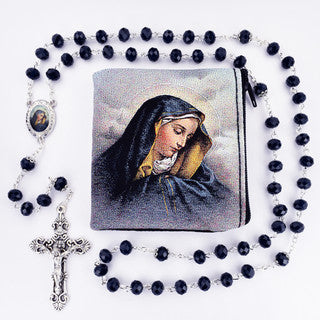 OUR LADY OF SORROW ROSARY AND POUCH