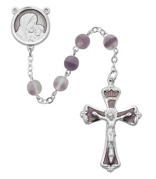 7MM FROSTED LAVENDER ROSARY