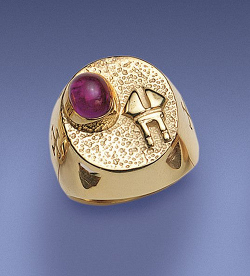 Bishop's Ring with Genuine Amethyst