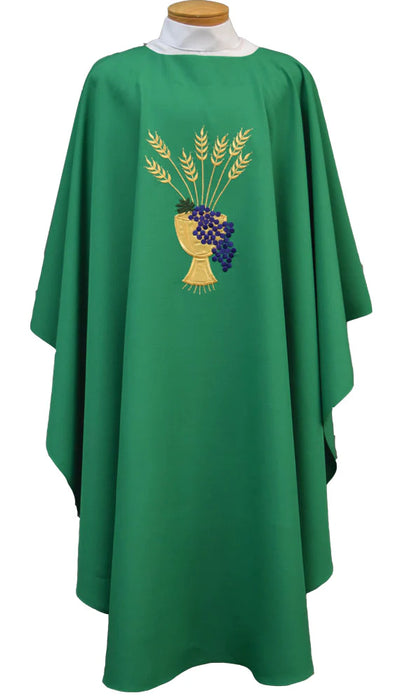 Chasuble with Chalice, Grapes and Wheat
